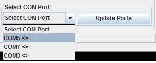 COM Ports after connecting our device